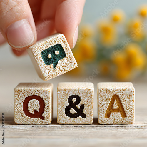 Wooden blocks spell out 