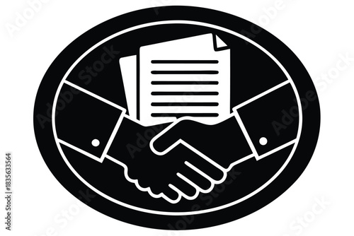 agreement vector icon silhouette