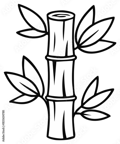 black and white bamboo plant clip art preview