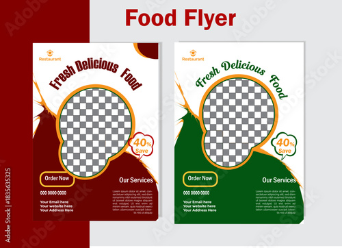 Delicious Food Promo Flyer – Modern Restaurant Marketing Design