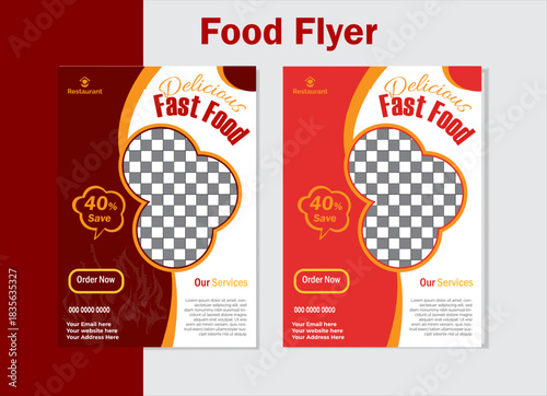 Delicious Food Promo Flyer – Modern Restaurant Marketing Design