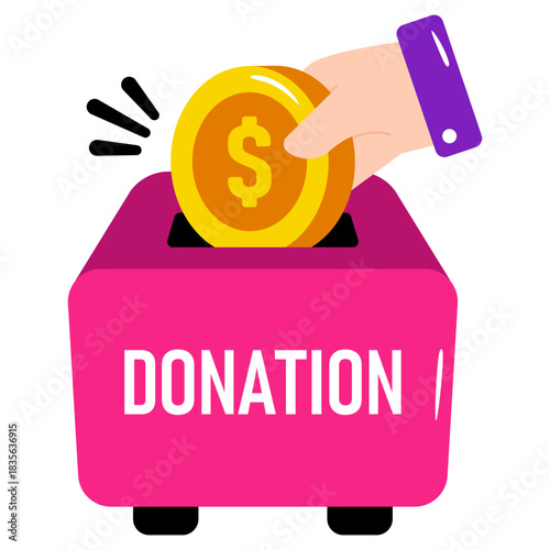 Premium download icon of donation box