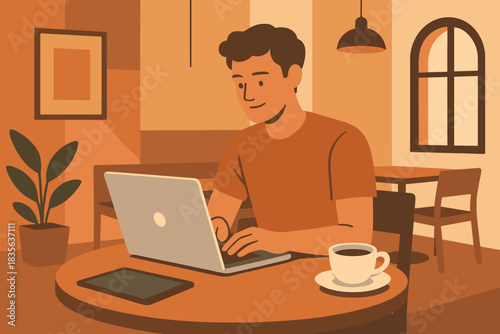 Typography vector full no labels icon text warm bubbles nomad digital working