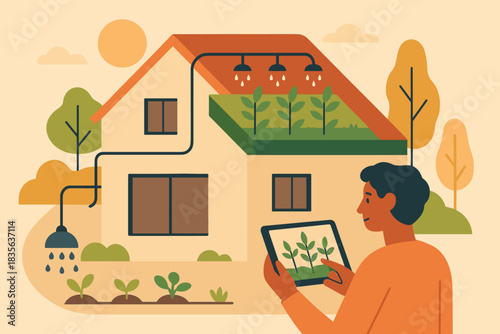 Vector text flat no cyrillic homes letters eco icon numbers any smart