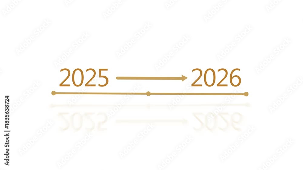 Arrow Transition from 2025 to 2026 Animation Stock Video | Adobe Stock