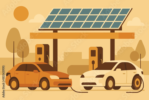 Solar warm charging negative no illustration cars marks icon labels powered vector