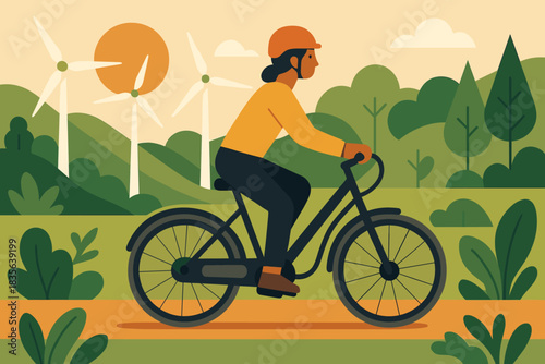 Punctuation no illustration icon wind vector any electric adventure geometric bike numbers