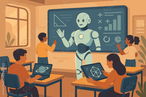 Powered no ai illustration vector negative flat letters numbers speech style icon