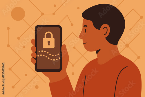 Holding no characters illustration ethics flat icon person vector letters colors digital