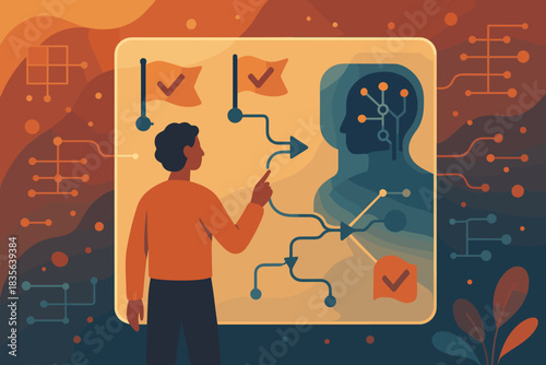 Marks letters ethics vector digital flat no warm holographic chinese interface icon