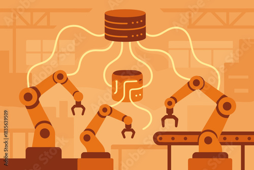 Typography vector robotic no network labels arm numbers full icon modern cyrillic