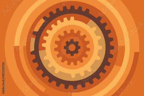 Digital punctuation icon characters numbers labels forming no vector spinning letters gears