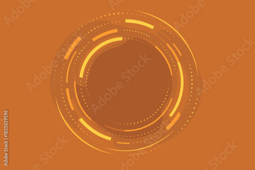 Icon glowing any data vector abstract digital warm no streams orbit cyrillic