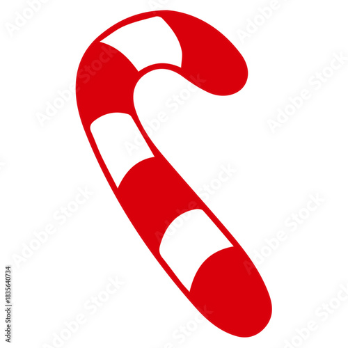 Bastón de caramelo navideño en vector con diseño dulce y festivo