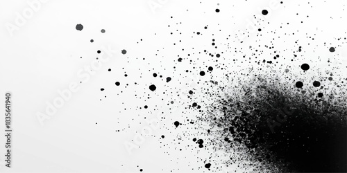 Black and white abstract grunge surface texture with wet glass water drops and isolated liquid splash bubbles