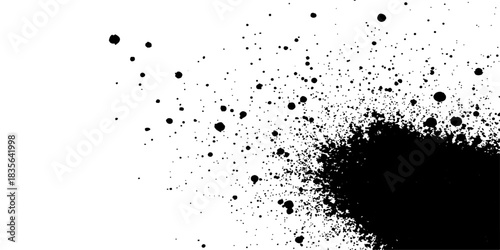 Black ink splat grunge design illustration with drop texture pattern