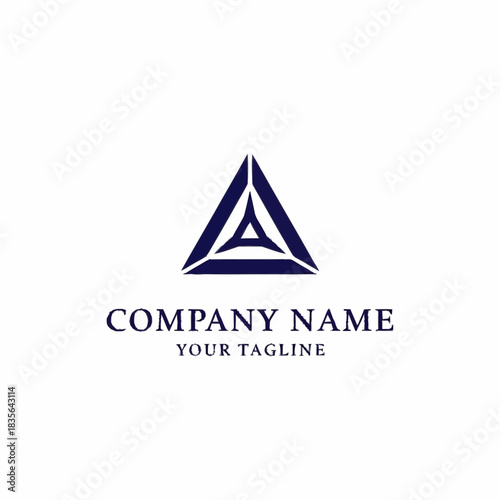 Geometric triangle logo design for company branding and identity.