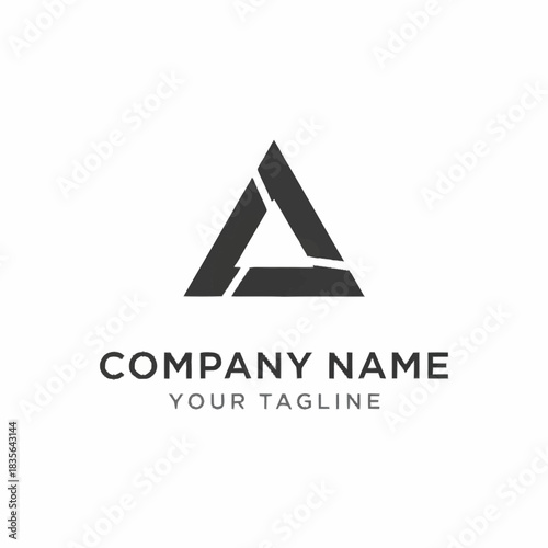 Free Download Abstract Triangle Logo Design with Geometric Shapes and Modern Aesthetic. - GFXLoad