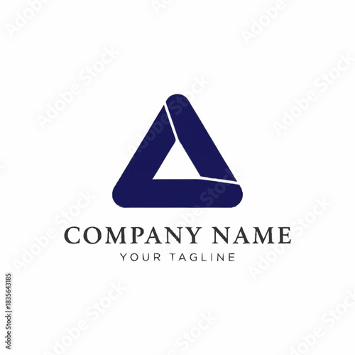 Free Download Modern abstract logo design featuring a blue triangle shape for company branding and identity. - GFXLoad