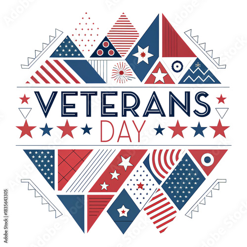 Celebrate Veterans Day with patriotic geometric art