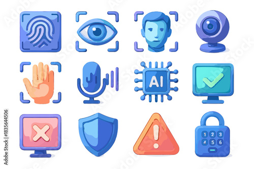 Biometric lock voice security recognition badge access d vector shield scanner authentication