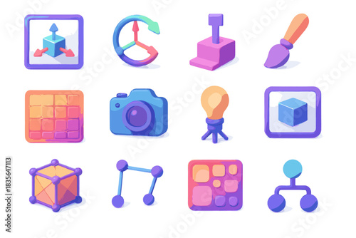 Vertex extrusion tool uv modeling light polygon vector brush d icon gizmo