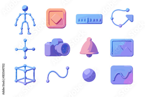 Mesh graph timeline vertex skeleton icon handles object viewport d tool animation