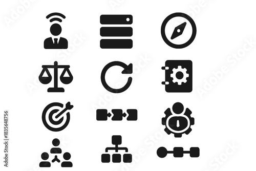 Solid invisible remote icon no team vector flat ui icons emblem management