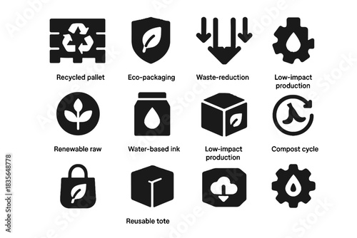 Mass outline vector icon effects symbol uniform no packaging sustainable icons outlines