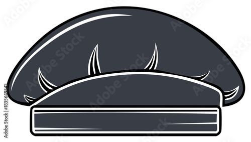 Graphic Chef Hat: Classic Culinary Art, Fine Dining Symbol for Chefs or Bakeries and Restaurants