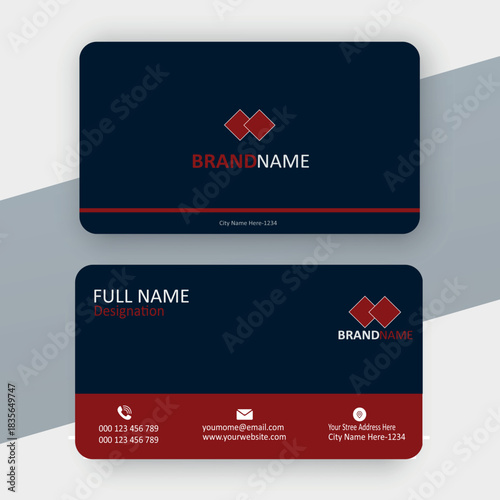 Modern Editable Professional  Clean Business Card Template Vector Design 