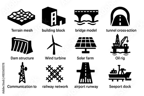 Bridge dam blueprint vector ai icon farm icons runway mesh wind seaport