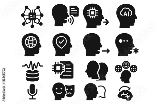 Learning multilingual continuous engine voice natural translator processing icon vector language error