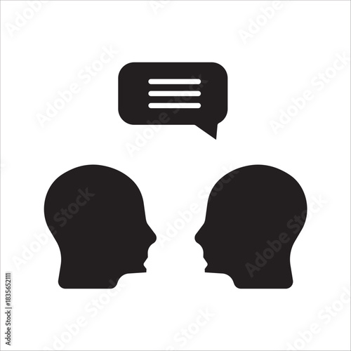 Communication icon. Message Sending, with a white background.