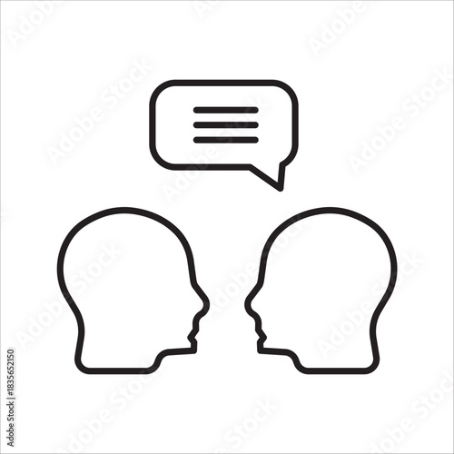 Communication icon. Message Sending, with a white background.
