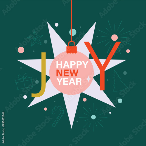Happy New Year Background Vector Design.