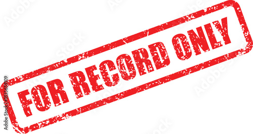 A red rectangle indicates that the contained text is for record only