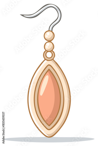 Elegant Pear Shaped Earring with Gemstone and Pearl Accents