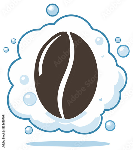 Coffee Bean Wash, Washing Coffee, Cafe Bean Cleaning with Water Bubbles