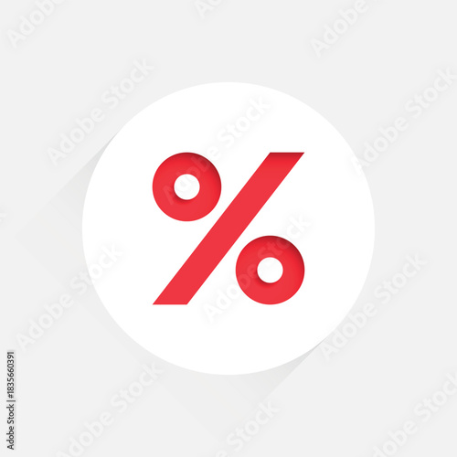 Percentage symbol icon. Vector illustration