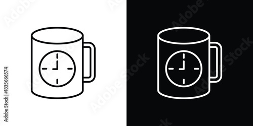 Break icons outline drawing. Editable stroke