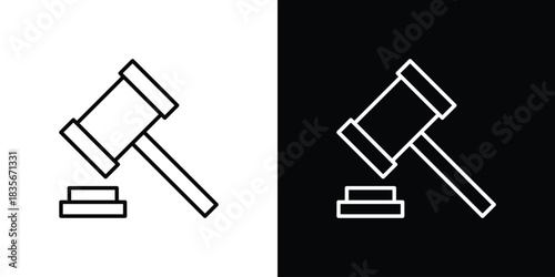 employment law icons outline drawing. Editable stroke