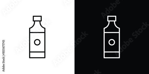 Gin icons outline drawing. Editable stroke