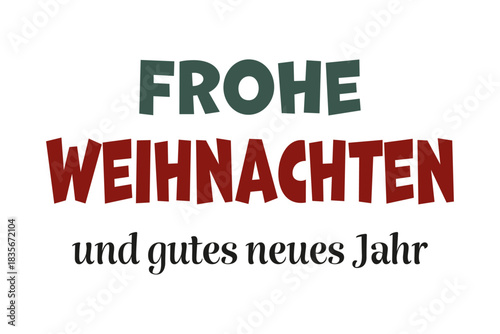 Frohe Weihnachten und gutes neues Jahr - Weihnachtsbanner auf transparentem Hintergrund