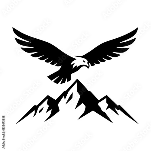 eagle soaring over mountains