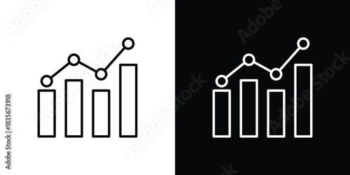 Marketing strategy icons outline drawing. Editable stroke