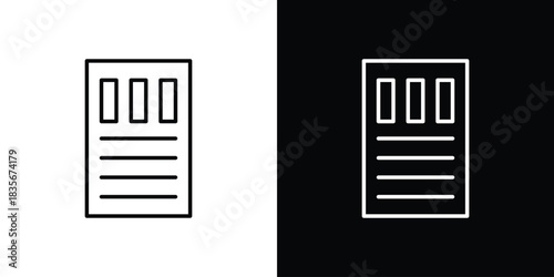 Mood board icons outline drawing. Editable stroke