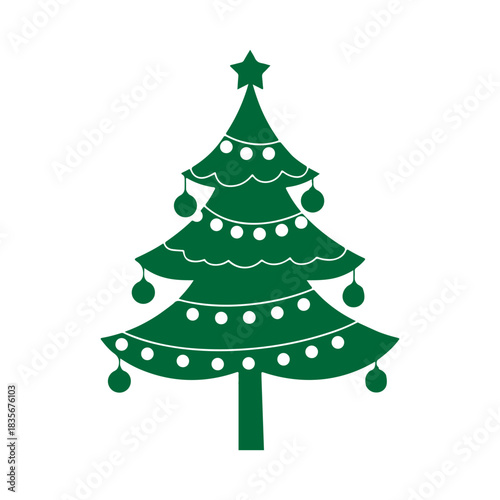 christmas tree vector illustration