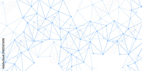 Structure molecule and communication. Big Data Visualization. Abstract design with triangular patterns for modern decor. Geometric background with low poly triangle. Medical, technology, science