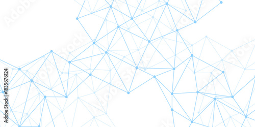 Structure molecule and communication. Big Data Visualization. Abstract design with triangular patterns for modern decor. Geometric background with low poly triangle. Medical, technology, science